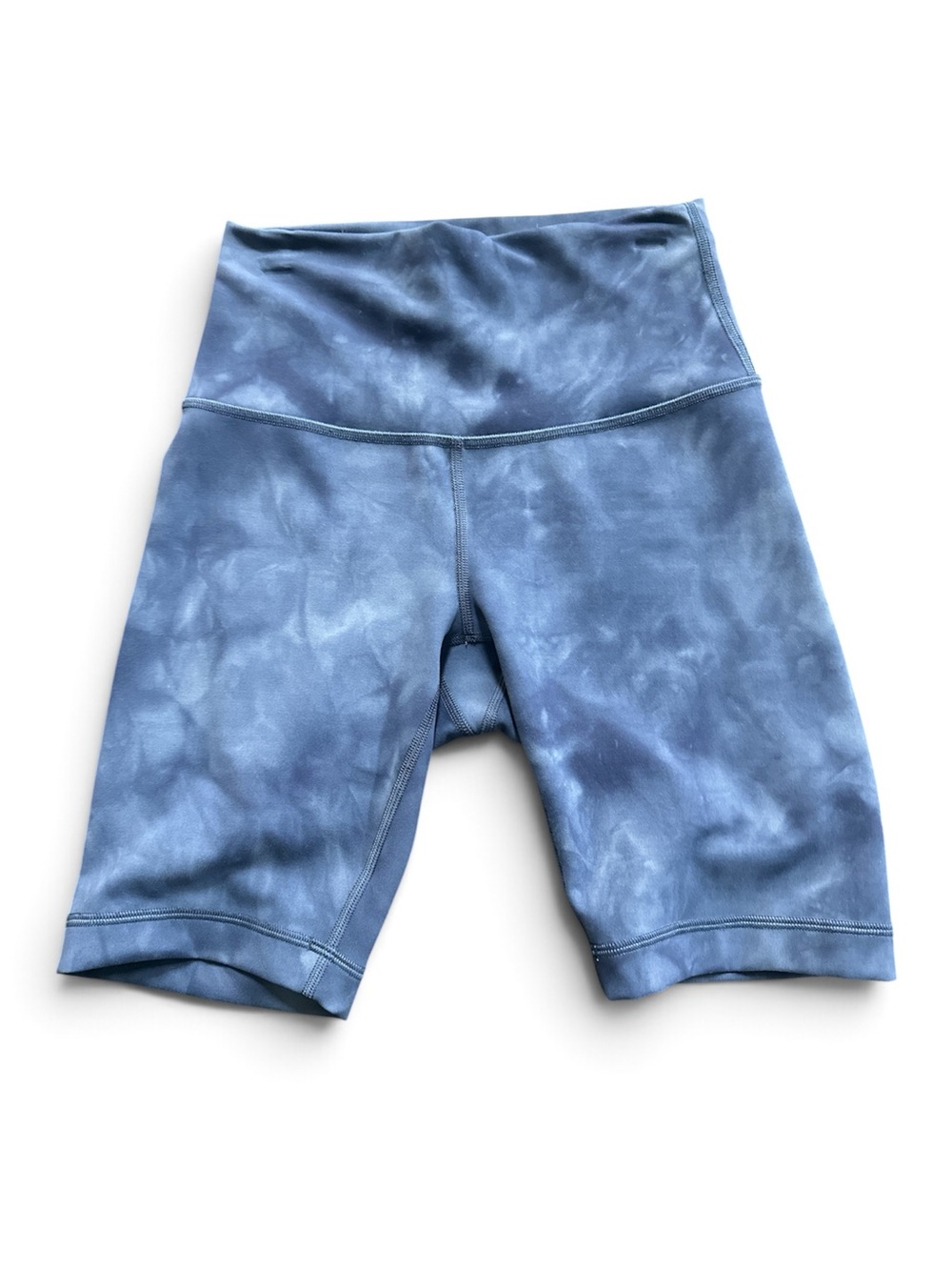 lululemon athletica Soft Blue Tie-Dye High-Rise Bike Shorts
